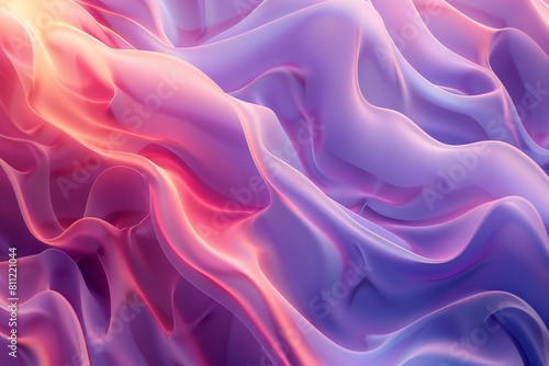 Abstract fluid background with waves in pink and purple colors