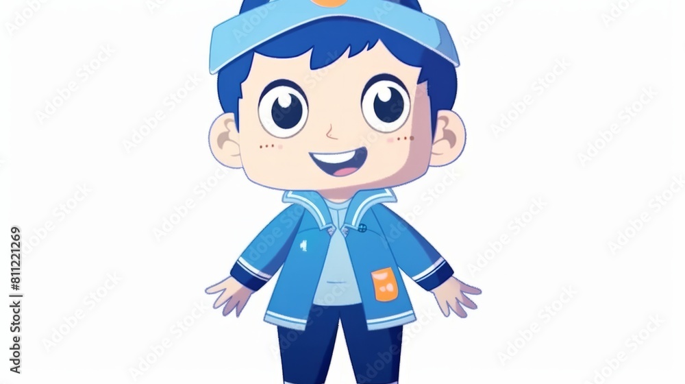 https://s.mj.run/D3JextD8YMs Flat style illustration, flat illustration, simple, white background, color illustration. A cute blue cartoon character with a cute smile. The whole body https://s.mj.run/D3JextD8YMs Flat style illustration, flat illustration, simple, white background, color illustration. A cute blue cartoon character with a cute smile. The whole body