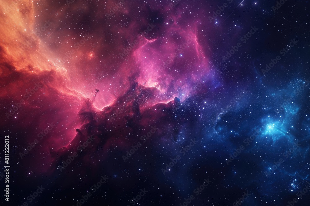 Fototapeta premium Cosmic symphony vibrant hues in the astral realm