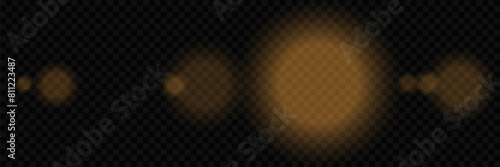 Light effect of light, sparkling particles. Shiny elements on a transparent background.