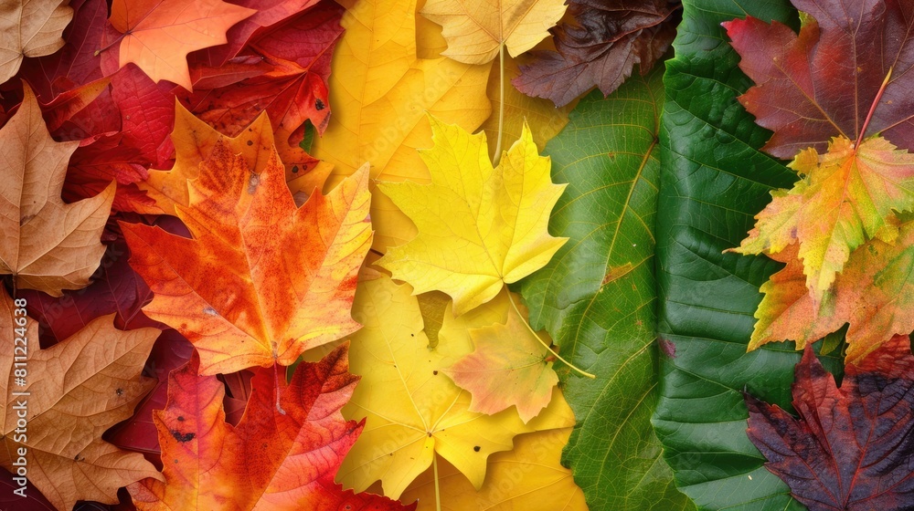 Obraz premium The four seasons provide a stunning display of leaves