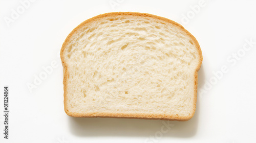 there is a piece of bread that is on a white surface