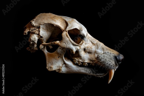 Wolf Skull in Studio  A Dark Emblem of Nature s Predatory Power