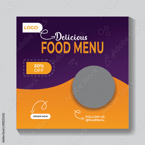 Social media posts about food menu design for business