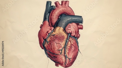 Illustrate the role of the hearts electrical conduction system in regulating heart rate and rhythm, highlighting the sinoatrial node, atrioventricular photo