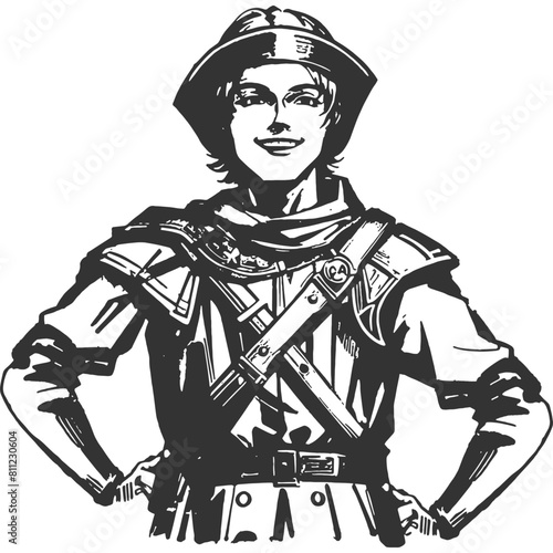 Quest Vintage Illustration Vector