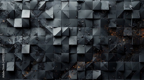 blackabstract pixel mosaic, background photo
