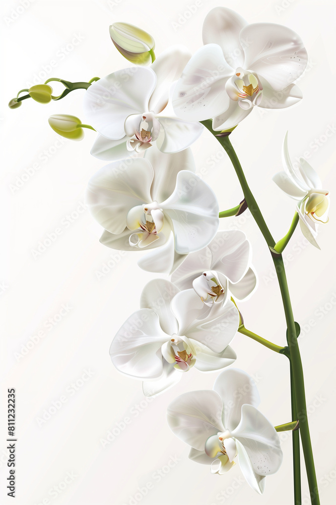 white orchid on a white background white orchid on a white background