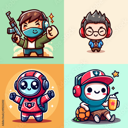 cute character illustration package