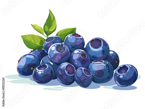 Vintage blueberry pattern in illustration with antique color engraving, perfect for  backgrounds.