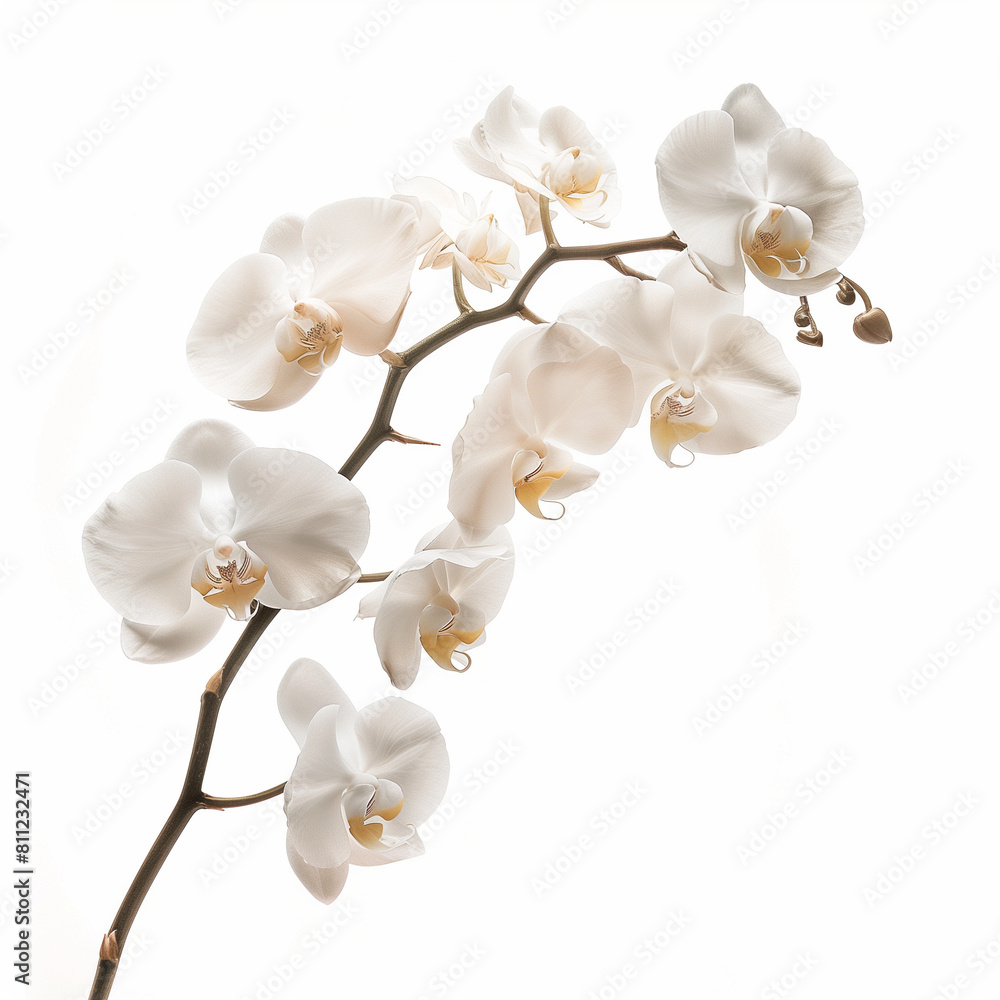 Fototapeta premium white orchid isolated on white background