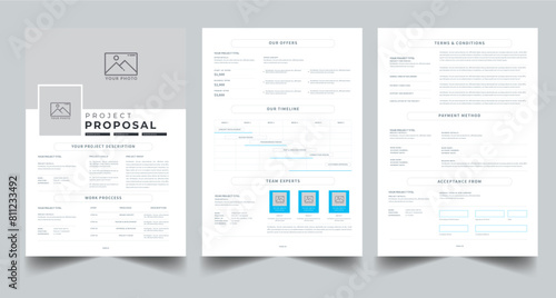 Project Proposal Layout Template , Project Plan, Client Proposal Template , Business Proposal , Brief Proposal , Project Guide Template