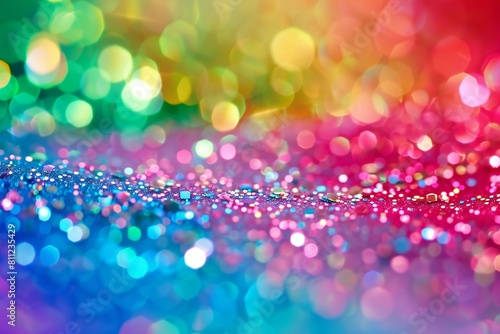 Colorful glitter abstract background with bokeh defocused lights