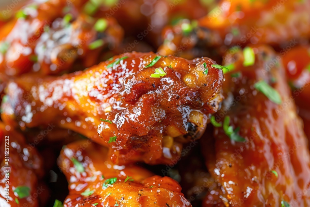 Overhead View of Traditional Buffalo Chicken Wings. Perfect Snack for Bar or Eatery Overhead View of Traditional Buffalo Chicken Wings. Perfect Snack for Bar or Eatery
