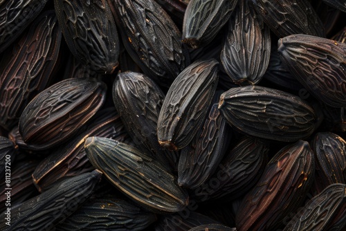 Premium Quality Tonka Beans for Sumptuous Baking and Cooking. A Closer Look at the Rich Dark Brown photo