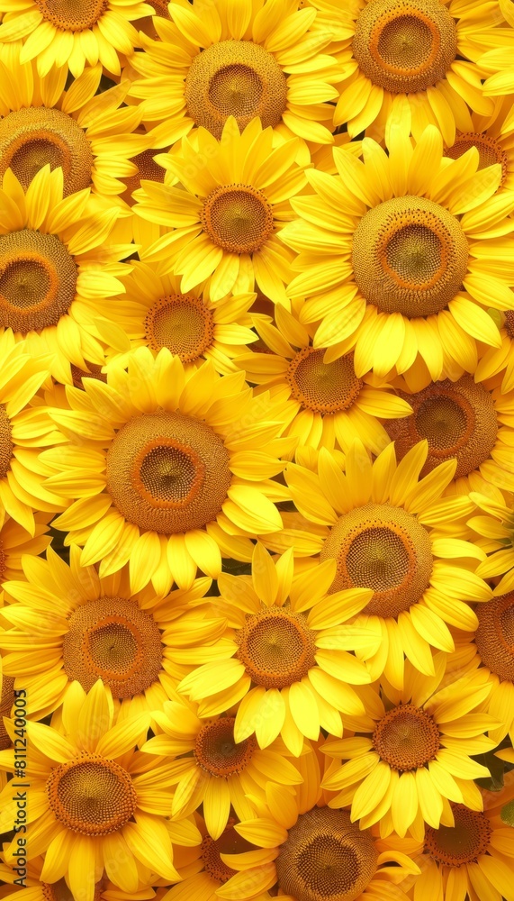 Vibrant close up view of beautiful sunflowers in full bloom, detailed and colorful Vibrant close up view of beautiful sunflowers in full bloom, detailed and colorful