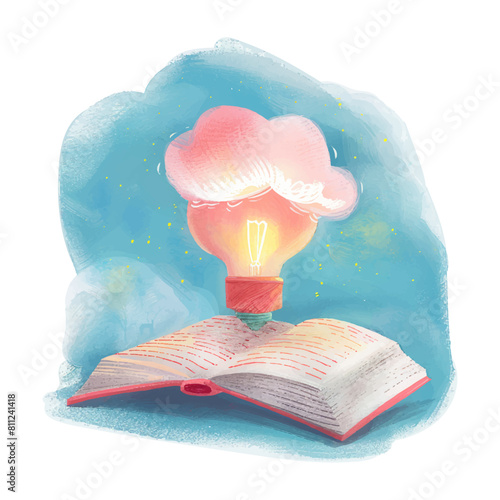 book with lighbulb white background (8)