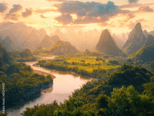 Guilin landscape, cinematic epic scene 8k