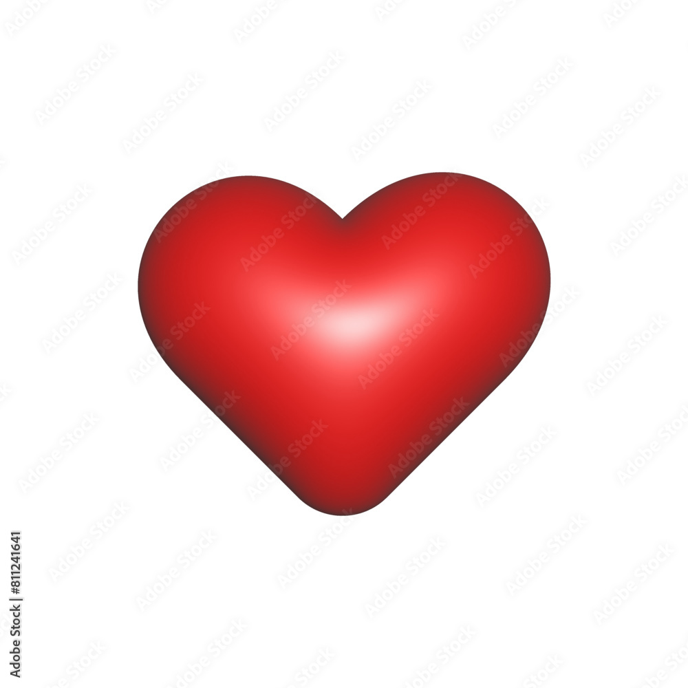 Heart. 3 D icon. A vector image. Three-dimensional image. Heart. 3 D icon. A vector image. Three-dimensional image.