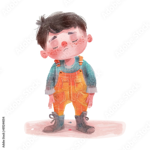 tired employee worker white background (11)