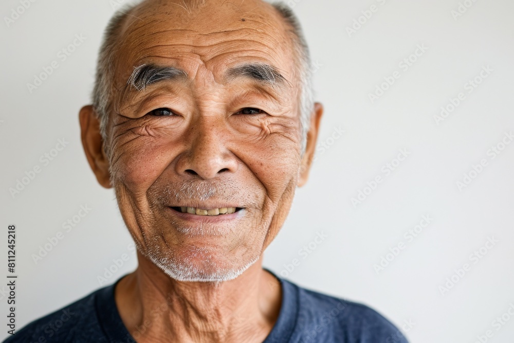 Obraz premium 日本人のおじいさんのポートレート(シニア・高齢者・敬老の日・父の日)