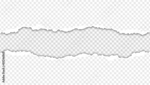 Torn Paper on Transparent Background