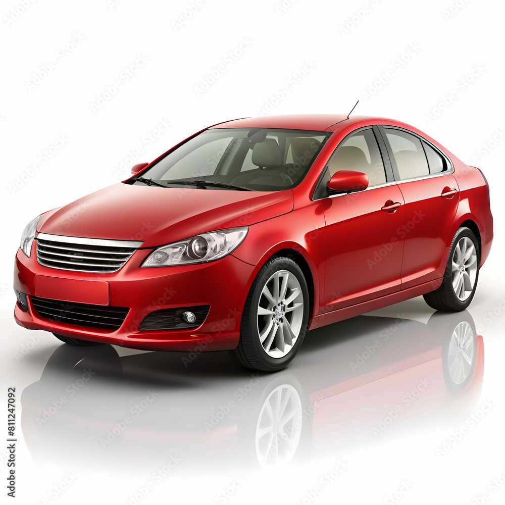 free vector red sedan car isolated on white vector free vector red sedan car isolated on white vector