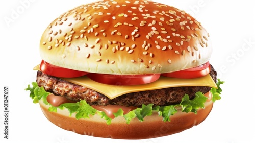 Burger Png Background hyper realistic 