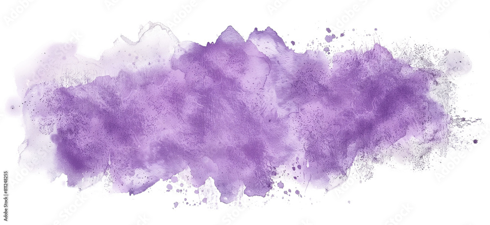 Obraz premium abstract purple watercolor background, isolated on transparent background
