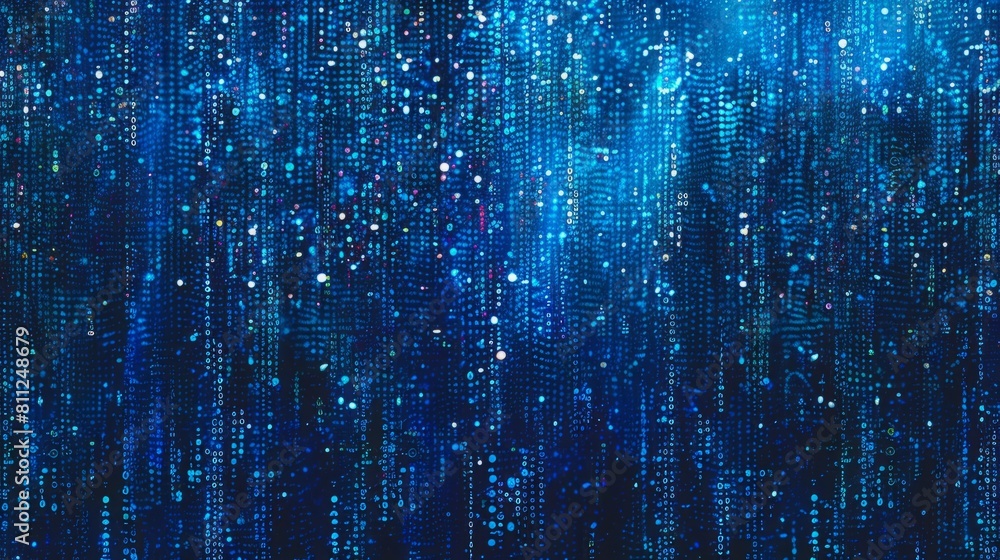 Colorful background blue binary code, code used in digital computers, based on a binary number system in which there are only two possible states, off and on, usually symbolized by 0 and 1.