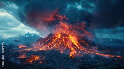 lava that comes out of a volcanic eruption photo