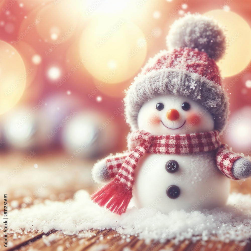 Snowman with decor. AI-generted Snowman with decor. AI-generted