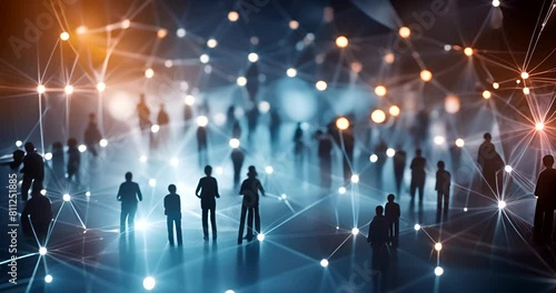 Wireframe internet, network and connection for people, abstract or cyberspace for future. Technology, software and world map for cybersecurity, development or cloud computing innovation for web model