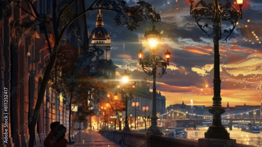 watching the fireworks together while looking at a very beautiful view video background watching the fireworks together while looking at a very beautiful view video background