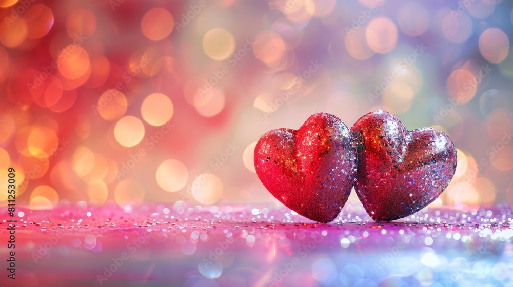 Heart on table with bokeh background Heart on table with bokeh background