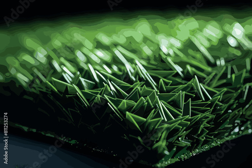 Close up group of moss on rock