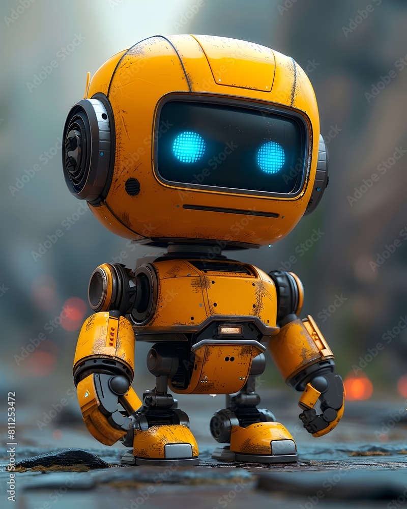 Cryptocurrency Management Simplified A Friendly Robot Mascot Guiding Users