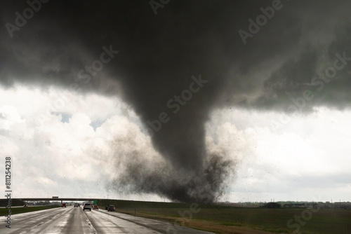 Fotografía Tornado crossing the road