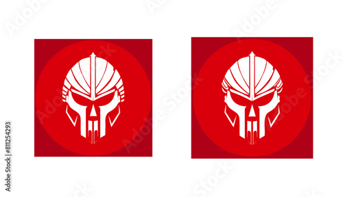  Bold and Striking Logos with Red Backgrounds and White Fiery Skull Graphics