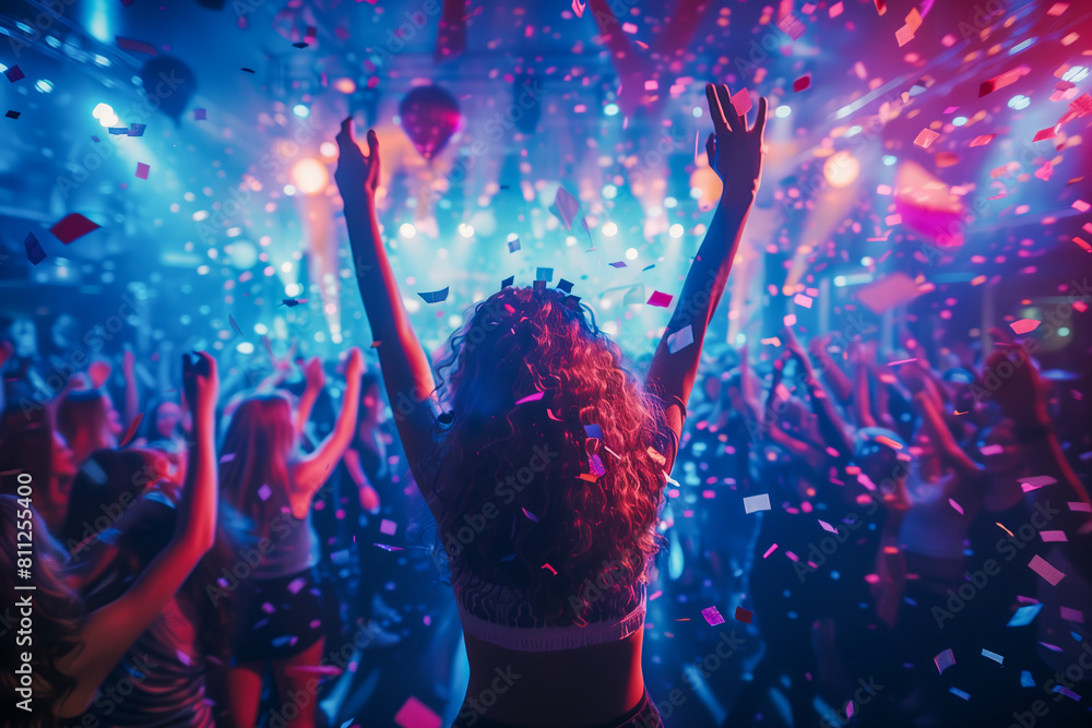 Obraz premium Exciting Nightlife Scene at a Vibrant Party