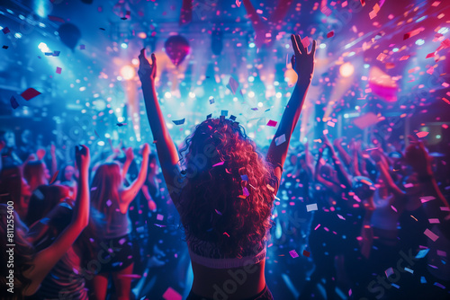Exciting Nightlife Scene at a Vibrant Party