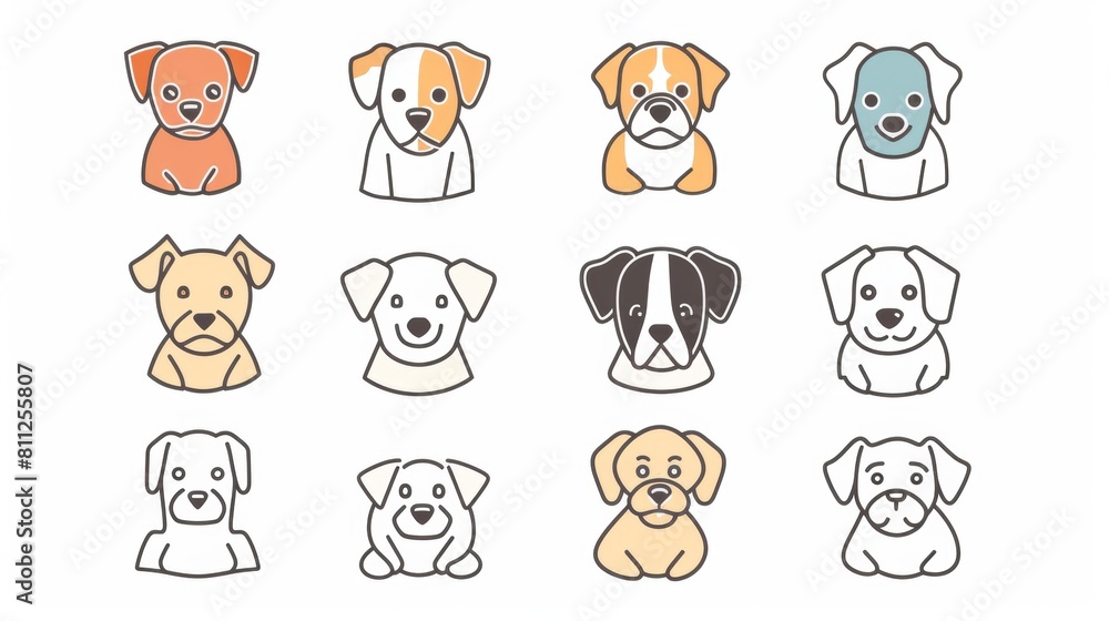Vector illustration collection of cute dog Vector illustration collection of cute dog