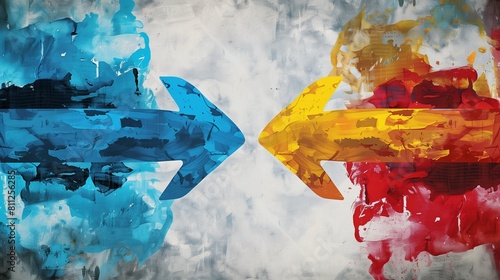 An image depicting the concept of conflict mediation, showcasing symbols of peace, negotiation, and resolution, representing the process of finding a solution and reaching a settlement in disputes.