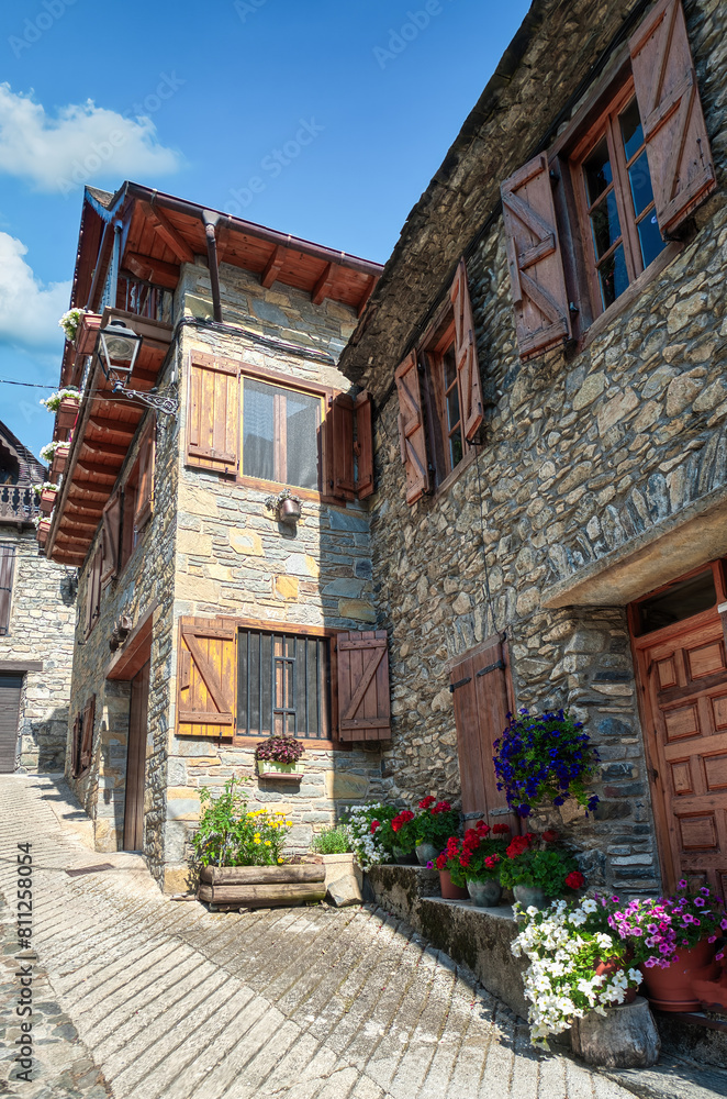 Fototapeta premium Casau is a town in the municipality of Viella and Medio Aran. Leria, Catalonia