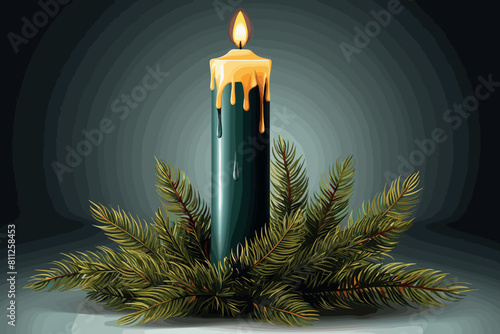 Vector Candlelit Advent Wreath design
