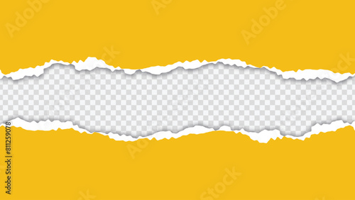 Torn Paper on Transparent Background