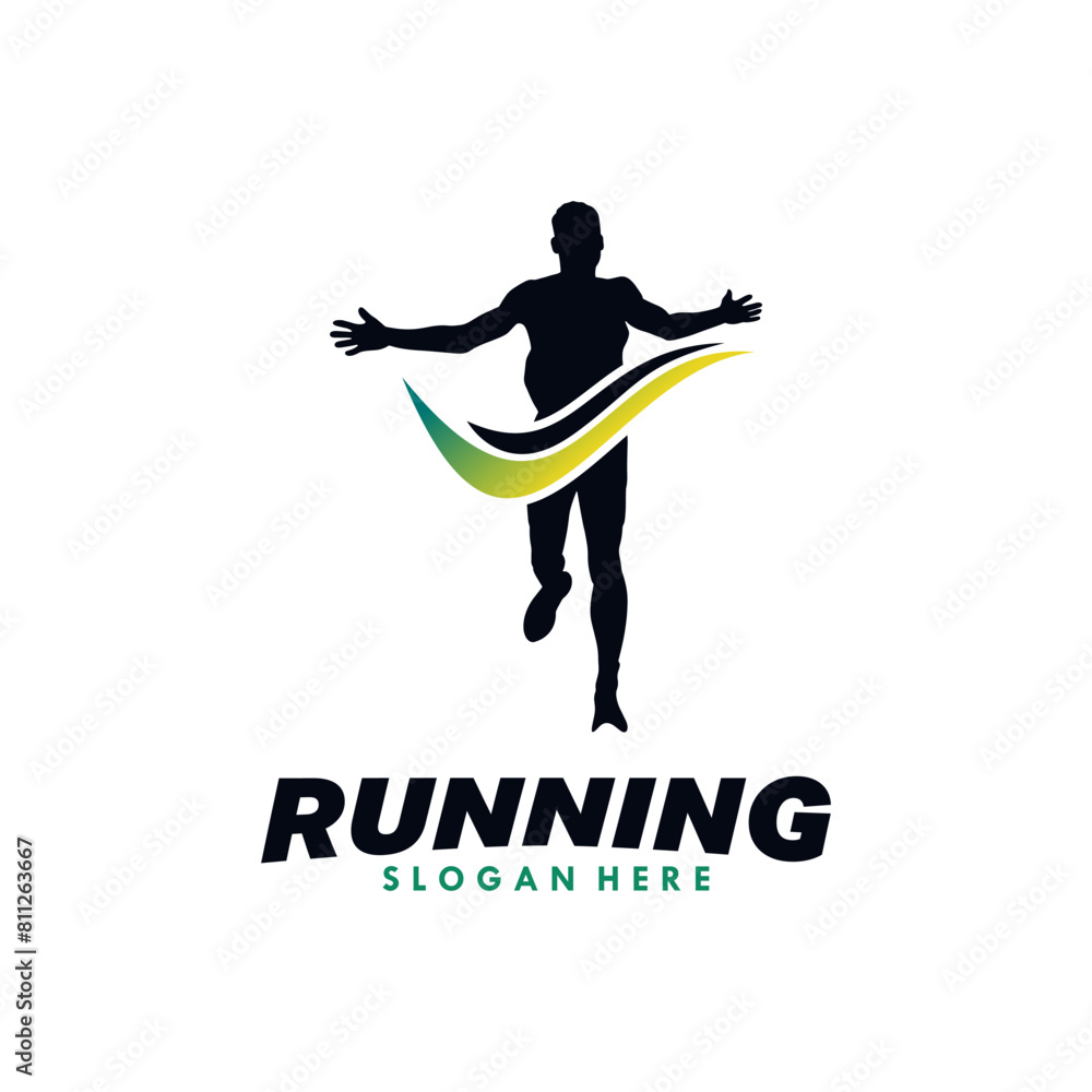 Running Man silhouette Logo Design vector Running Man silhouette Logo Design vector