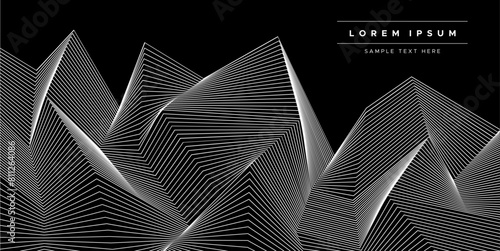 Modern technology sharp line mountain abstract background