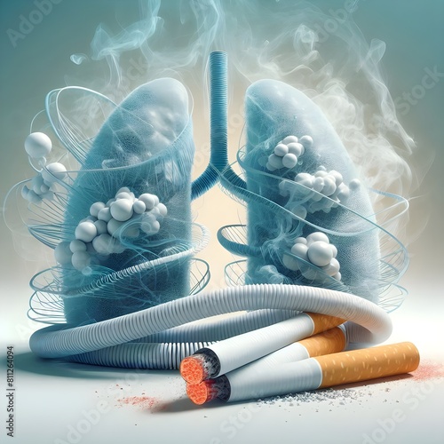 Smoking demaged lungs world tobacco awareness day  photo