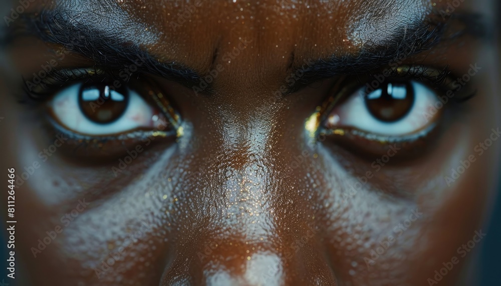 Focused eyes of athlete prepping for throw at summer olympics, showing concentration and strategy Focused eyes of athlete prepping for throw at summer olympics, showing concentration and strategy